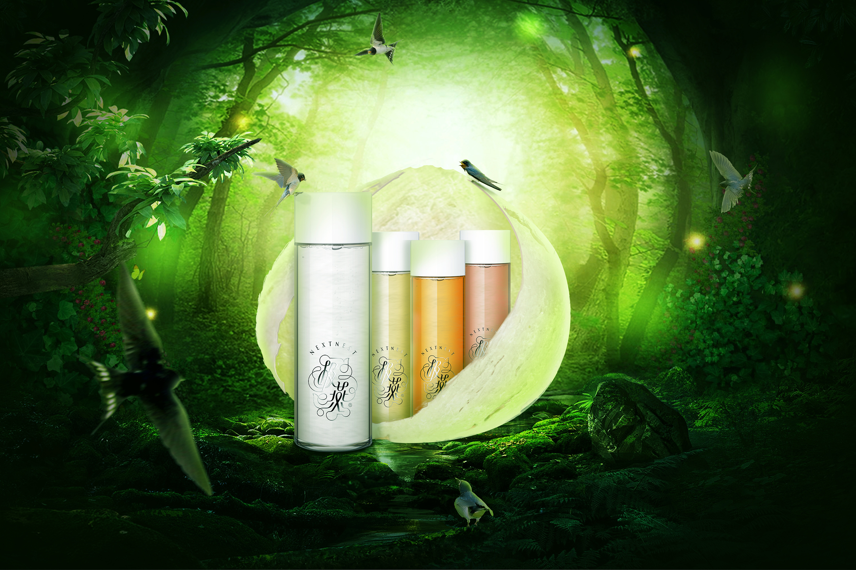 化妝品創(chuàng)意海報(bào)合成制作鑒賞